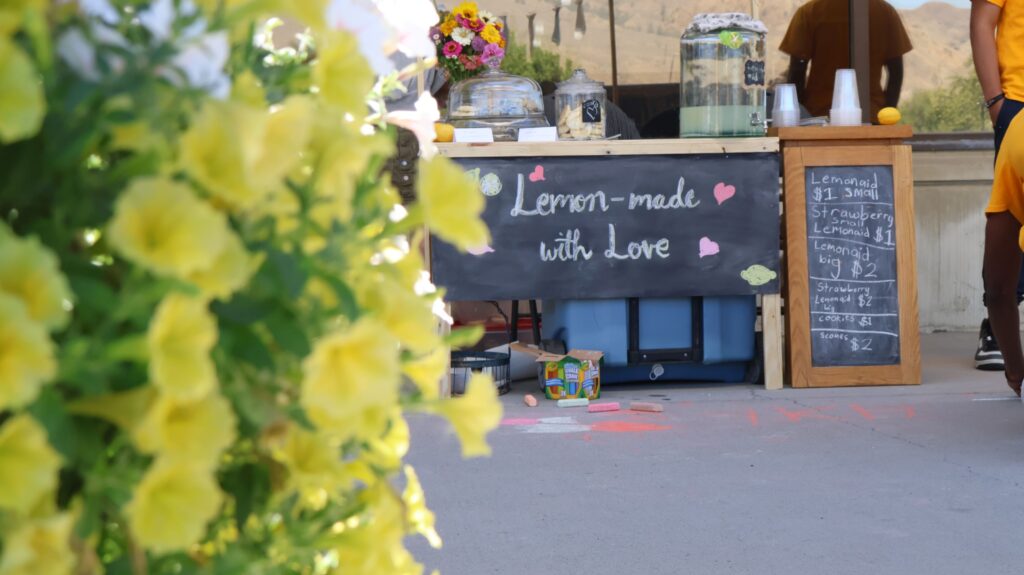The lemonade stand "Lemon-made with Love" at Kamloops Airport.