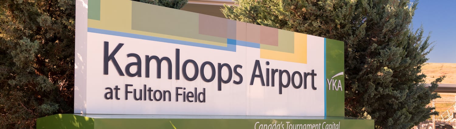 Kamloops Airport at Fulton Field Sign